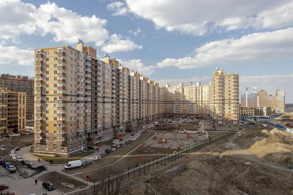 Новые Здания Окраине Санкт Петербурга Строительная Площадка — стоковое фото