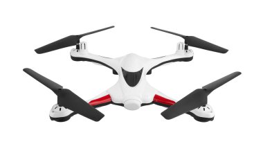 Dron, beyaz üzerine quadrocopter