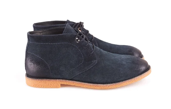 Buty męskie skórzane niebieski — Zdjęcie stockowe