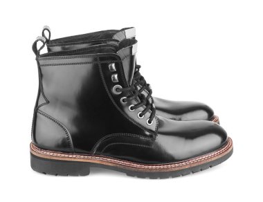 erkek siyah deri ayakkabı