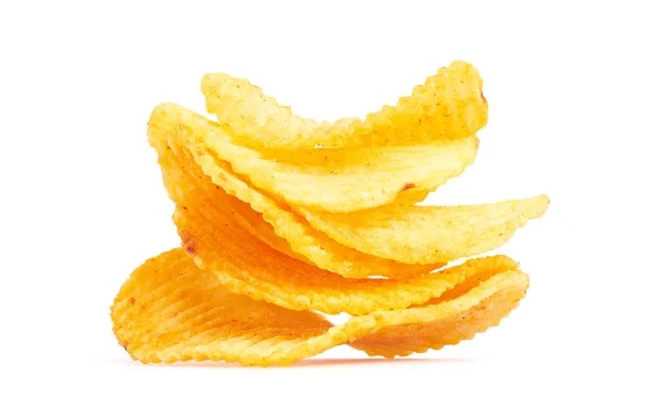 Chips isoliert auf weiß — Stockfoto