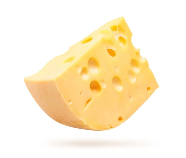 白で隔離されたチーズ — ストック写真