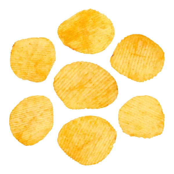 Chips isoliert auf weiß — Stockfoto