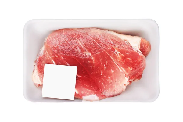 Frisches rohes Fleisch in der Verpackung — Stockfoto