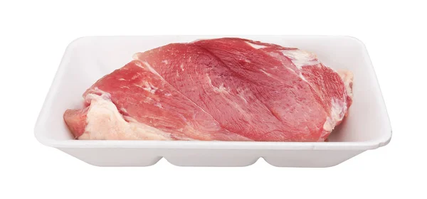 Čerstvé syrové maso v balení — Stock fotografie