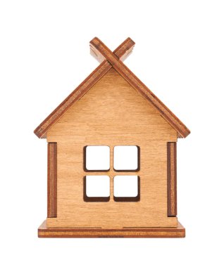 Beyaz oyuncak ahşap ev