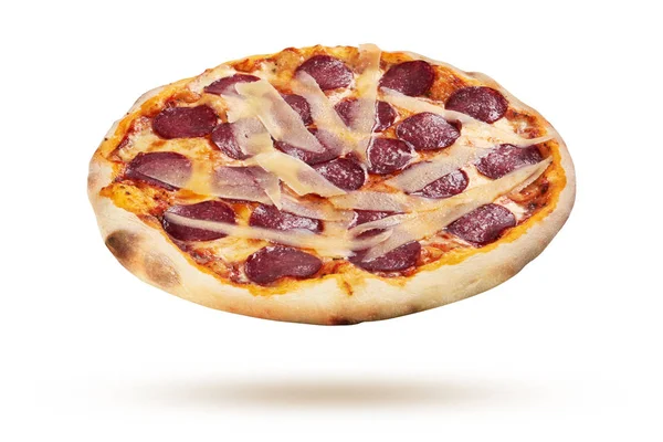 Pizza op een witte achtergrond — Stockfoto