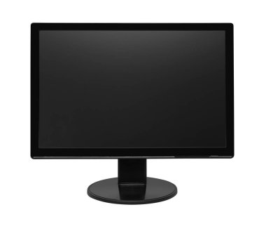 Düz konsollu TV monitörü beyaza izole edildi