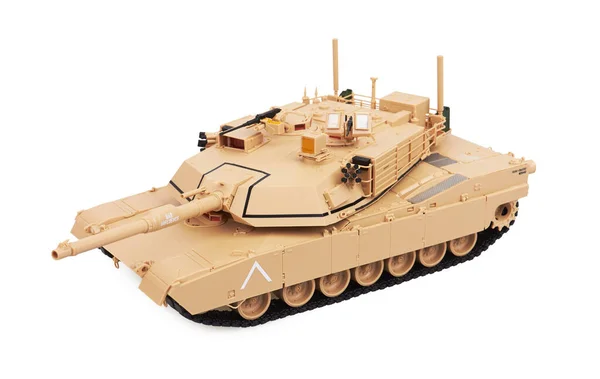 Abrams M1A1 Hlavní Bojový Tank Izolovaný Bílém Pozadí Model — Stock fotografie
