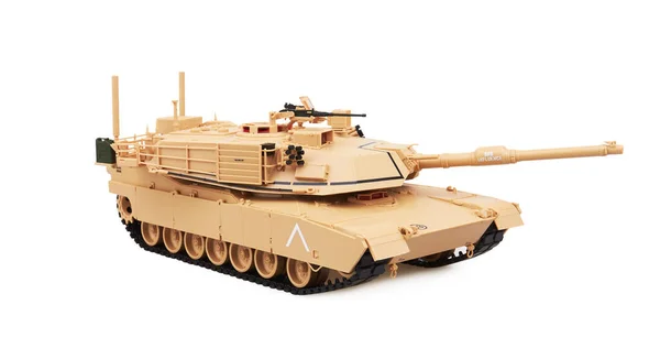 Abrams M1A1 Kampfpanzer Isoliert Auf Weißem Hintergrund Modell — Stockfoto