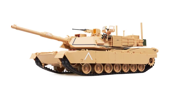 Abrams M1A1主战坦克 白色背景隔离 — 图库照片