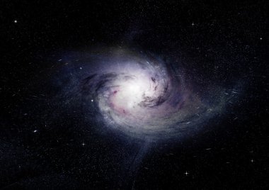 Uzak bir galaksideki yıldızlar, toz ve gaz bulutsusu