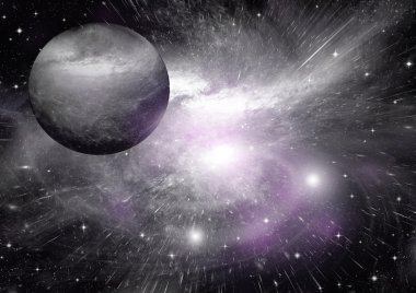 Boş bir alanda galaksi