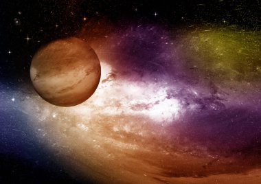 Boş bir alanda galaksi