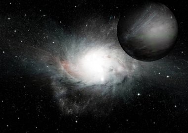 Boş bir alanda galaksi