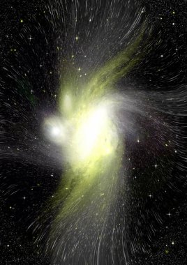 Boş bir alanda galaksi