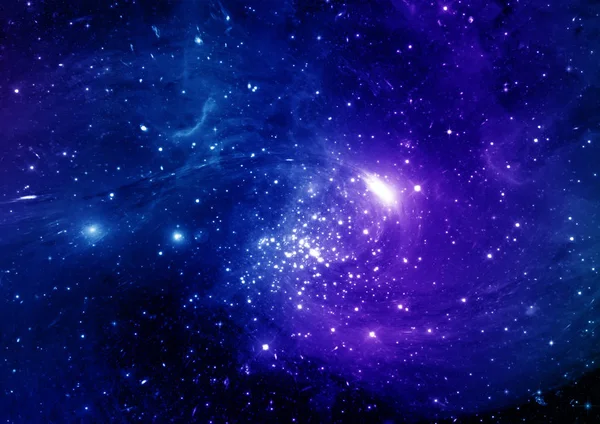 Uzak bir galaksideki yıldızlar, toz ve gaz bulutsusu