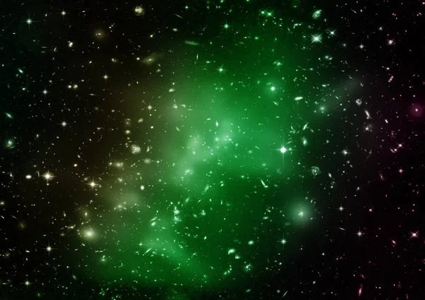 Stars, dust and gas nebula in a far galaxy — Stock Photo, Image