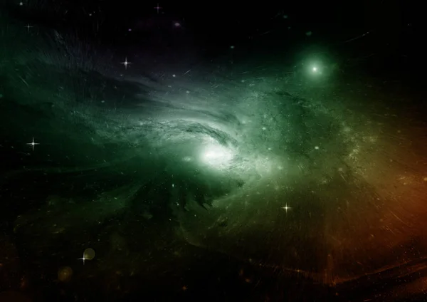 Csillagok, por és gáz köd egy távoli galaxisban — Stock Fotó