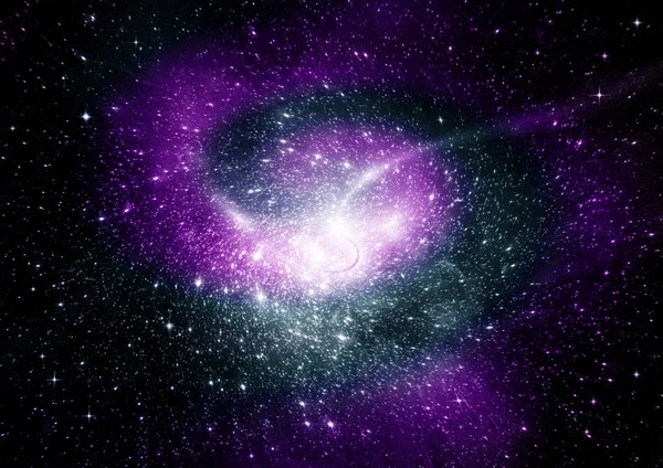 멀리 떨어진 은하에 있는 별, 먼지, 가스 성운 — 스톡 사진