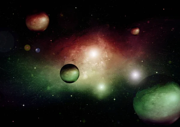 Csillagok, por és gáz köd egy távoli galaxisban — Stock Fotó