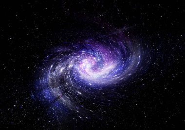 Uzak bir galaksideki yıldızlar, toz ve gaz bulutsusu