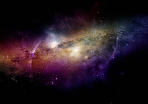 Stars, dust and gas nebula in a far galaxy Royalty Free Stock Photos