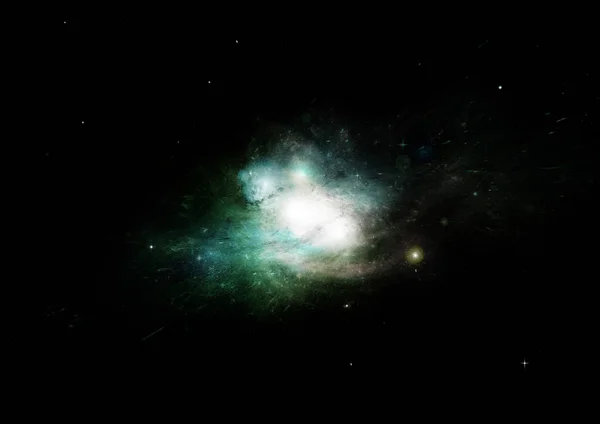 Sterren, stof en gasnevel in een ver sterrenstelsel — Stockfoto
