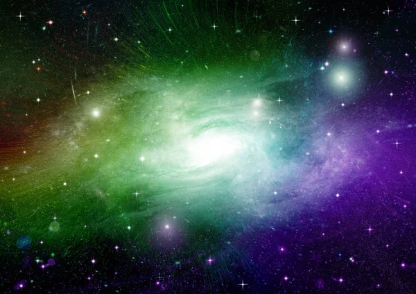 Sterne, Staub und Gasnebel in einer fernen Galaxie — Stockfoto