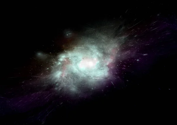 Зірки, пил і газові туманності у далекій галактиці — стокове фото