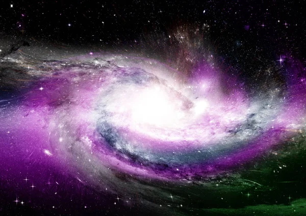 Зірки, пил і газові туманності у далекій галактиці — стокове фото
