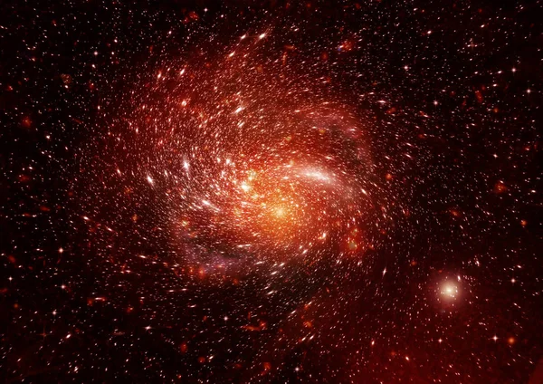 Зірки, пил і газові туманності у далекій галактиці Ліцензійні Стокові Зображення