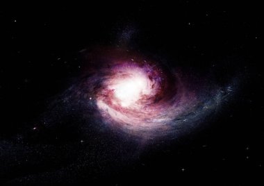 Uzak bir galaksideki yıldızlar, toz ve gaz bulutsusu