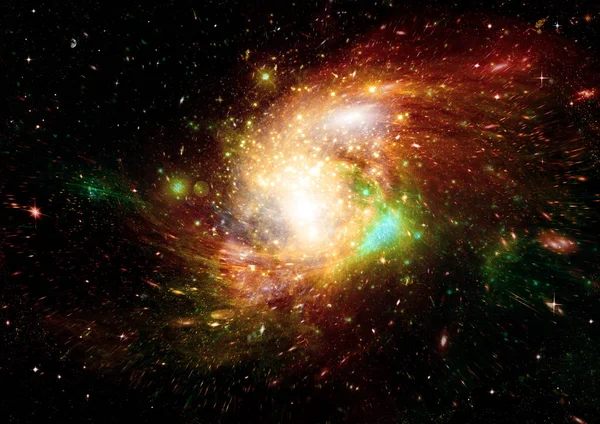 Estrelas, poeira e nebulosa de gás em uma galáxia distante Fotografias De Stock Royalty-Free