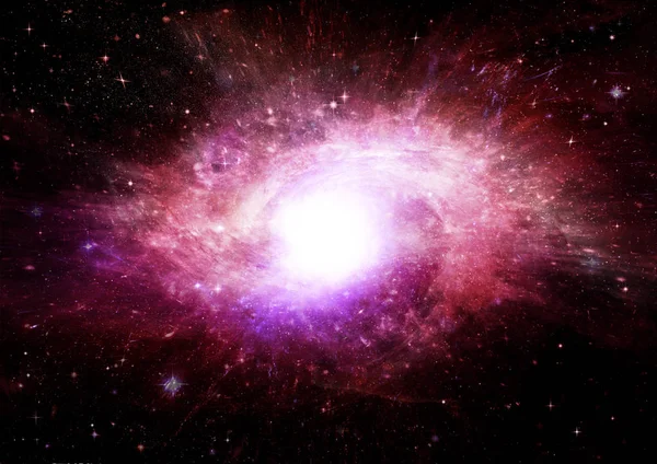 遠くの銀河にある星や塵やガスの星雲 — ストック写真