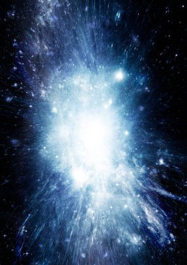 Uzak bir galaksideki yıldızlar, toz ve gaz bulutsusu