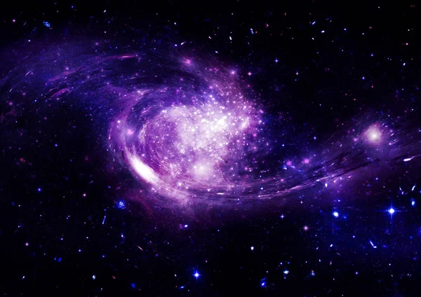 Estrelas, poeira e nebulosa de gás em uma galáxia distante Imagens Royalty-Free