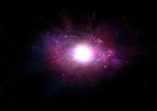 Sterren, stof en gasnevel in een ver sterrenstelsel Stockfoto