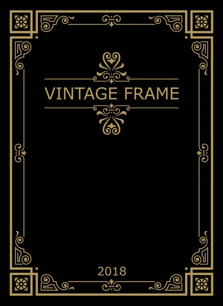 Retro Vintage Typographic Design Frame — Stock Vector