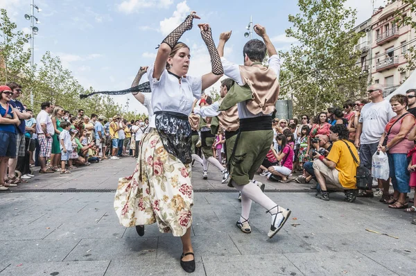 Actuación de Cercavila en Vilafranca del Penedes Festa Major — Foto de Stock