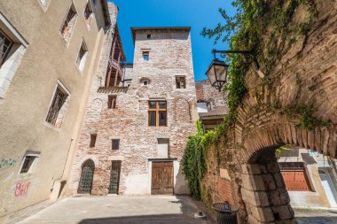 Cahors, Fransa Ortaçağ evleri.