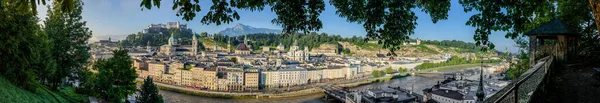 Σάλτσμπουργκ Αυστρία Αυγούστου 2014 Σάλτσμπουργκ Γενική Άποψη Όπως Φαίνεται Από — Φωτογραφία Αρχείου