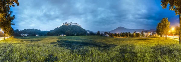 Castillo Hohensalzburg Festung Hohensalzburg Literalmente Fortaleza Salzburgo Salzburgo Austria —  Fotos de Stock