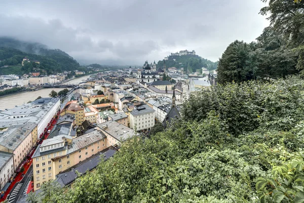 Σάλτσμπουργκ Αυστρία Ιουλίου 2014 Σάλτσμπουργκ Γενική Άποψη Όπως Φαίνεται Από — Φωτογραφία Αρχείου