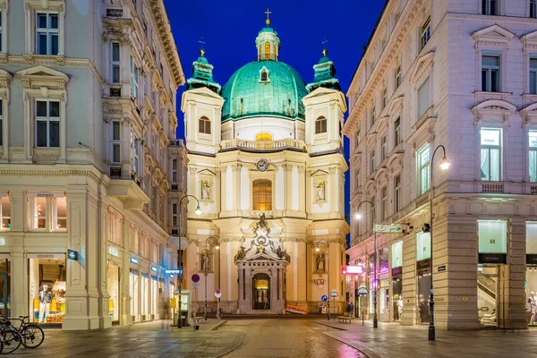 Kostel Petra Barokní Římskokatolický Farní Kostel Vídni Rakousko — Stock fotografie