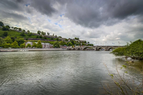 Jambes Brug Rivier Maas Als Het Passeert Stad Namen Regio — Stockfoto