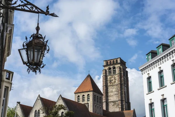 Sint Brise Kerk Gevel Tournai België — Stockfoto