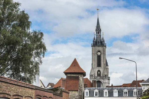 Çan Kulesine Tournai Belçika Eski Olduğunu Bir Unesco Dünya Miras — Stok fotoğraf