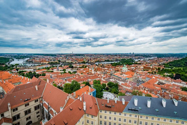 Prague Castle Complex Largest Ancient Castle World Most Visited Tourist — Stock Photo, Image