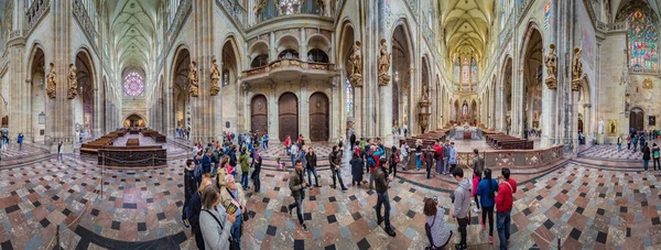 Prague May 2015 Metropolitan Cathedral Saints Vitus Wenceslaus Adalbert Roman — стокове фото
